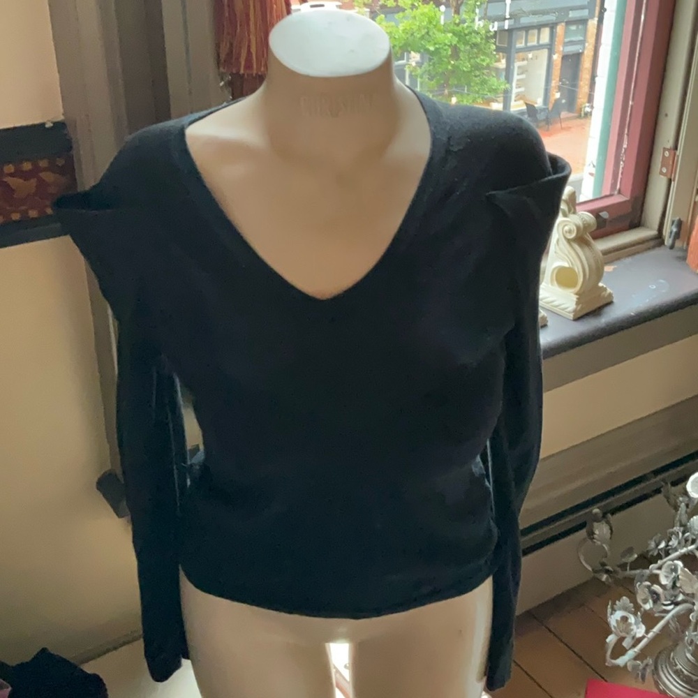 Women's Black V-Neck Sweater
